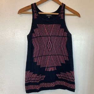 Lucky Brand Knitted Tank with Aztec Design